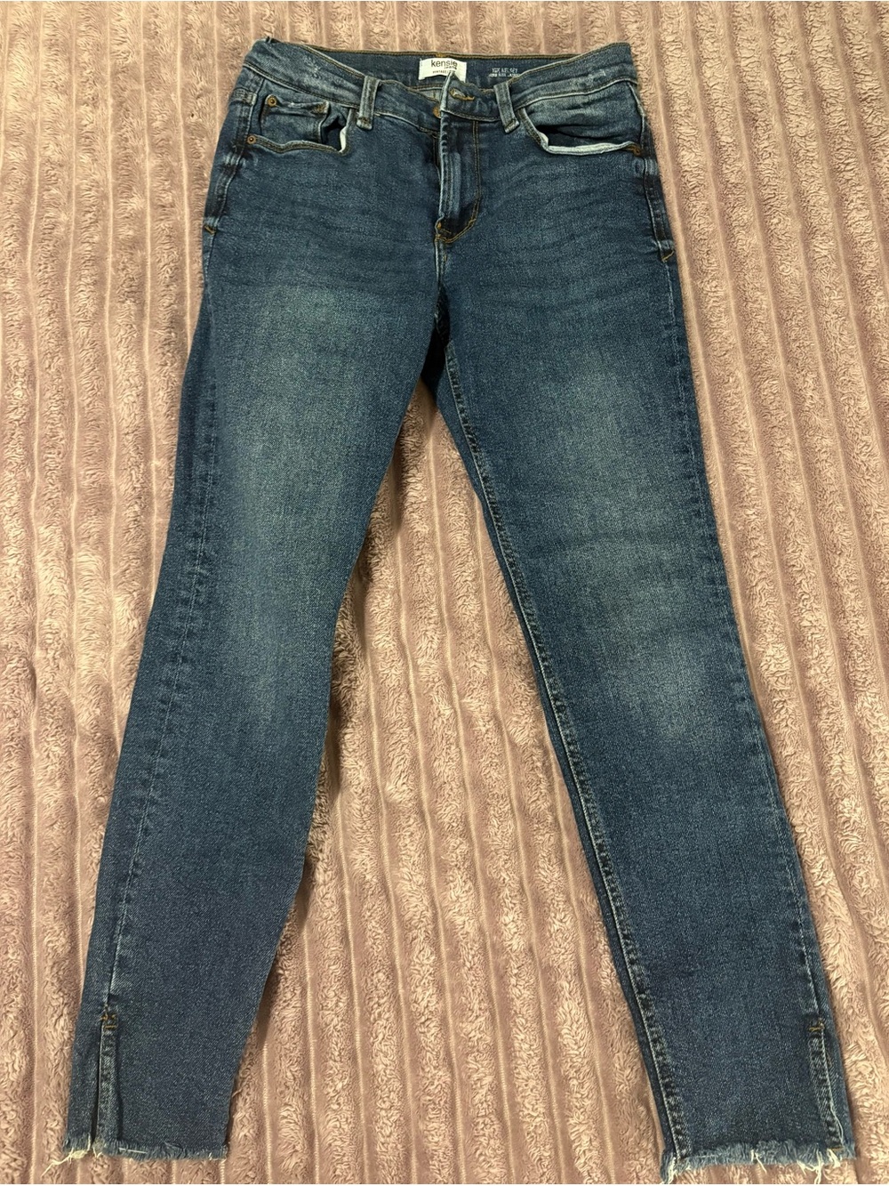 Kensie Medium Wash High Rise Skinny Jeans in Blue